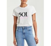 Levi's Camiseta de mujer 501 de manga corta y cuello redondo. Negro 36 (XS)