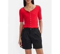 Levi's Camiseta de mujer con mangas francesas. Rojo 42 (L)
