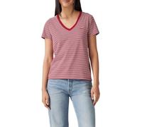 Levi's Camiseta de Mujer The Cuello en V, Indigo Stripe Scarle, XXS