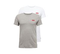 Levi's 2-Pack Crewneck Graphic Tee, Camiseta, Hombre, White/Mid Tone Grey Heather, XS