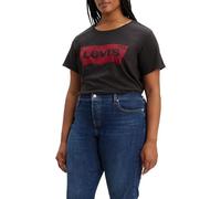 LEVI’S PLUS Camiseta con cuello redondo, de manga corta y estampado delante. Color Negro