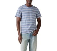 Levi'S Camiseta para Hombre SS Original Housemark tee Logo Core Chesthit, Cuff Stripe Quiet Ha, S
