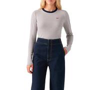 Levi's Essential Hm LS tee Camiseta, Turmeric Stripe Navy, XXS para Mujer
