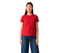 Levi'S Camiseta para Mujer The tee Striped Chesthit Logo, Rhythmic Red, XXL