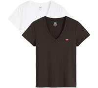 LEVI'S ® Camiseta 'Perfect V-Neck Tee (2-Pack)' rojo / negro / blanco XSxTallas normales rojo / negro / blanco