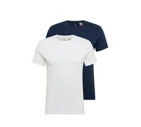 LEVI'S ® Camiseta 'Slim Crew Neck Tee - 2 Pack' marino / blanco, Talla XS