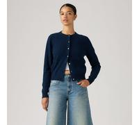 LEVI'S Cárdigan de cuello redondo con punto calado. Color azul marino