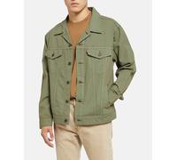 Levi's Cazadora vaquera de hombre relaxed con toque de lino. Verde oscuro 40/M