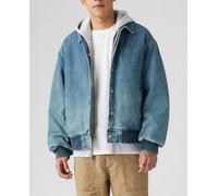 Levi's Cazadora vaquera de hombre tipo bomber lisa fit regular. Azul XL