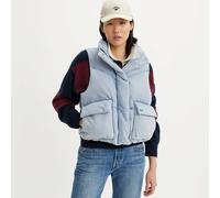 Levi's Chaleco acolchado con cuello alto. Talla XS. Color Azul