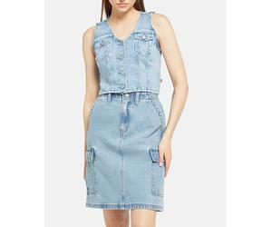 Levi's Chaleco vaquero de mujer corto con botones. Azul 36/XS