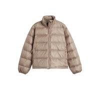 LEVI'S Chaqueta acolchada corta con cuello alto. Color gris marrón claro