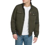 Levi's Chaqueta Bomber para hombre Stand Collar Utility Bomber, Verde militar, L, Army Green, L