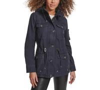 Levi's Chaqueta de algodón con capucha para mujer (tallas estándar y grandes), marino, S