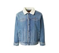 LEVI'S ® Chaqueta de entretiempo 'Western Sherpa Trucker Jacket' azul denim / blanco natural L azul denim / blanco natural