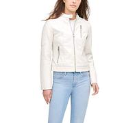 Levi's Chaqueta de motocross de piel sintética para mujer (estándar y Plus), Ostra, M