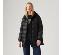 LEVI'S Chaqueta larga acolchada con capucha. Color Negro