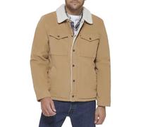 Levi's Chaqueta vaquera de pana con forro de sherpa para hombre, Pana marrón, XXL