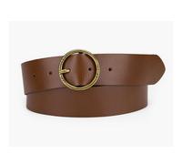 LEVI'S Cinturón ancho de piel Athena. Color marrón