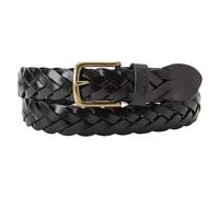 Levi's Cinturón de Piel Leather Braid Belt, Black Normal, 95 cm Unisex Adulto