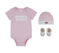 Levi's Classic Batwing Infant Hat Bodysuit Bootie Set 3pc Ll0019 Canastilla para bebés y niños pequeños Unisex bebé