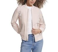 Levi's Classic Bomber Jacket In A Newport Polyester with Rib Knit Collar, Cuffs and Hem. Chaqueta, Colorete de Pesca, XS Mujeres