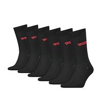 Levi's CLSSC Sock, Negro (Black), 39-42 (Pack de 6) Unisex Adulto