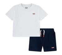 Levi'S Conjunto Camiseta Batwing Y Shorts De Punto Blanco Niño