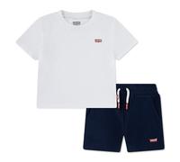 Levi's Conjunto Camiseta Batwing Y Shorts De Punto Blanco Niño