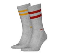 Levi's Crew Calcetines, Naranja/Amarillo, 35/38 (Pack de 2) Unisex