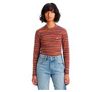 Levi's Crew Rib Sweater, Sweatshirt para Mujer, Red Tonal Space Dye, XS