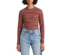 Levi's Crew Rib Sweater, Sweatshirt para Mujer, Red Tonal Space Dye, XS