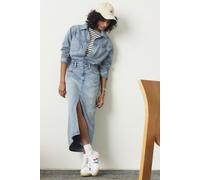 Levi's Mujer Vestido Mini Western Denim con Bolsillos en el Pecho, Standard Fit, Azul (Feeling This), 30
