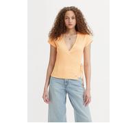 Camiseta Levi's Dry Goods Pointelle Wrap manga corta rosa salmón mujer - L