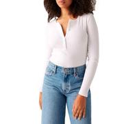 Levi's Dry Goods Vacationer LS Camisa Henley, Color Blanco, XL para Mujer