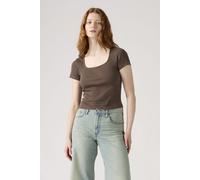 Levi's Essential Square Neck Tee Brown Talla: XS | Camisetas de Seda Outlet | Mujer | Marrón
