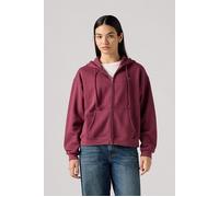 Levi's Everyday Zip Hoodie Burgundy Brushed Fle Talla: XS | Sudaderas con Capucha Outlet | Mujer | Marrón