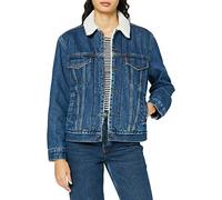 Levi's Ex-boyfriend Sherpa Trucker, Sherpa para Mujer, Med Indigo - Flat Finish, L