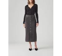 Levi's Falda vaquera Button Midi™. Negro 36/26