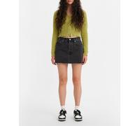 Levi's Falda vaquera corta con bajo deshilachado. Negro 38 (28)