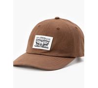 Levi's Gorra de algodón con logo frontal de hombre. Marrón oscuro
