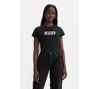 Levi's Graphic Authentic Tshirt Box Tab Core Caviar Talla: XS | Camisetas de Seda Outlet | Mujer
