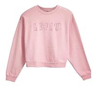 Levi's Graphic Diana Crewneck, Sweatshirt para Mujer, Serif Outline Garment Dye Blush, L