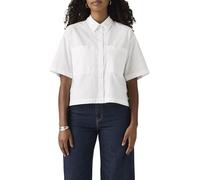 Levi's Harlie SS Cropped Camiseta Blanca Brillante, Blanco Brillante, S