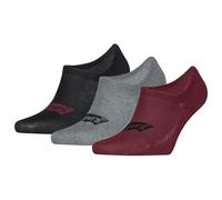 Levi's High Cut Batwing Logo Footie, Rojo, Gris y Negro, 39-42 (Pack de 3) Unisex Adulto