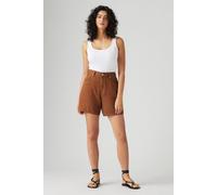 Levi's High Rise Baggy Cotton Linen Shorts Brown Talla: W24 | Pantalones Cortos Outlet | Mujer | Blanco