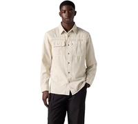 Levi's Hombre Camisa Casual Auburn Worker con Cuello francés, Relaxed Fit, Gris (Harp Silver Birch Ga), XL