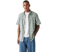 Levi's Hombre Camisa de Manga Corta, Relaxed Fit, Azul (Xavier Plaid Vintage), L