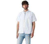 Levi's Hombre Camisa Short Sleeve Authentic Button-Down Waylon Stripe Della Robbia Blue Blue M