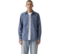 Levi's Hombre Camisa Western Barstow con Cuello francés, Regular Fit, Azul (Bjorn Geo Stripe EST), L